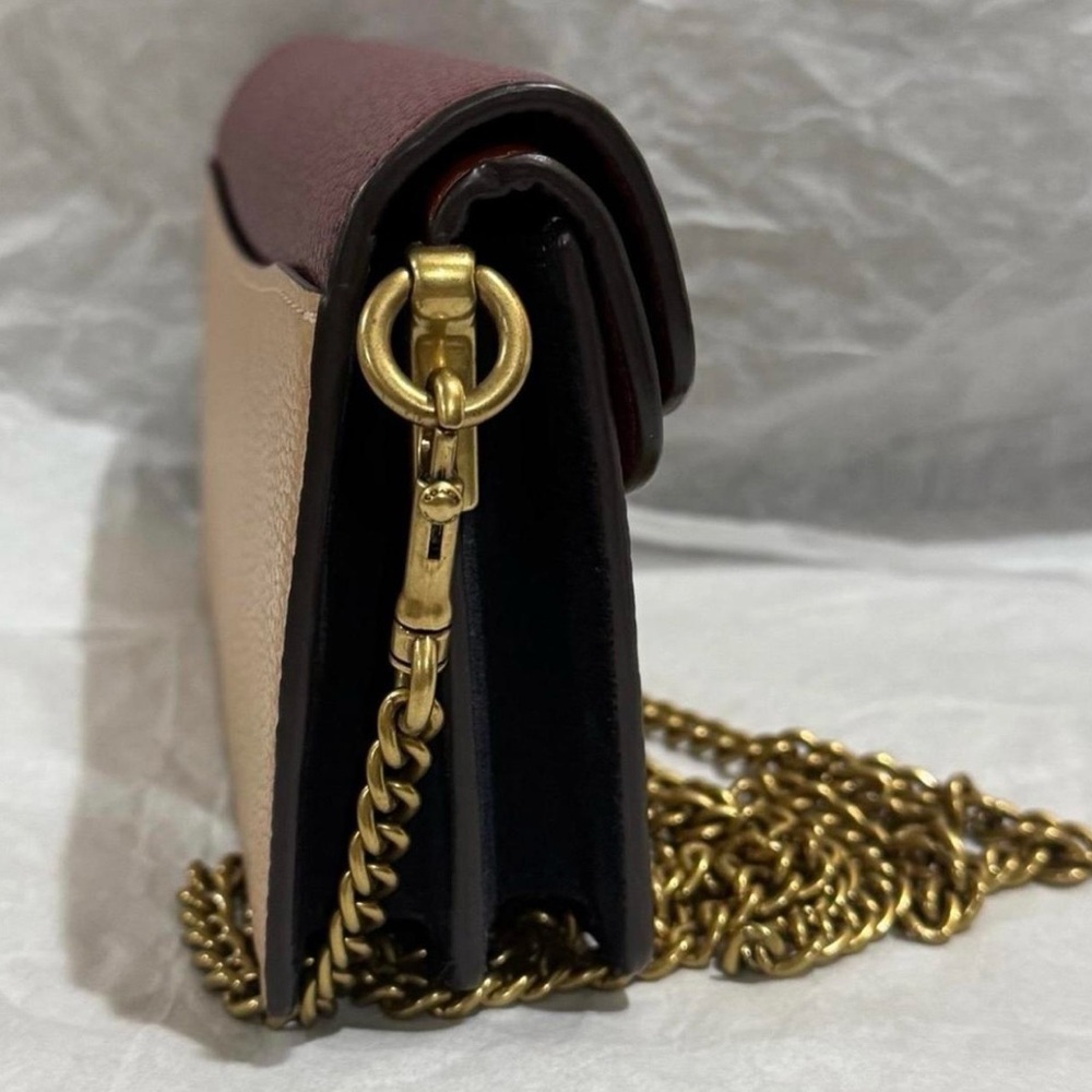 Coach Maroon and Beige Tabby Leather Crossbody Bag - Picture 5 of 8